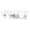 Z-Lite Lauren Vanity, 4-Light, 30.5 In.W x 6.5 In.L x 8.5 In.H, Brushed Nickel/Clear 819-4V-BN - alternate 1